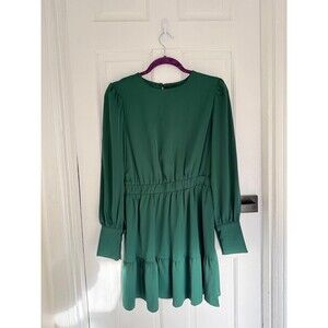 Green Ruffle Mini Dress